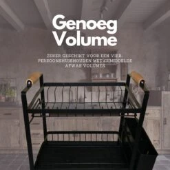 Afdruiprek - Zwart/ Met Flexibele Water Afvoer/ Borden, Pannen Bestek/ RVS/ Lichtgewicht/ Lekbak/ Luxe Uitvoering 9 Afdruiprek - Zwart/ Met Flexibele Water Afvoer/ Borden, Pannen Bestek/ RVS/ Lichtgewicht/ Lekbak/ Luxe Uitvoering -Winkel Voor Schoonmaakartikelen 1200x1200 1490