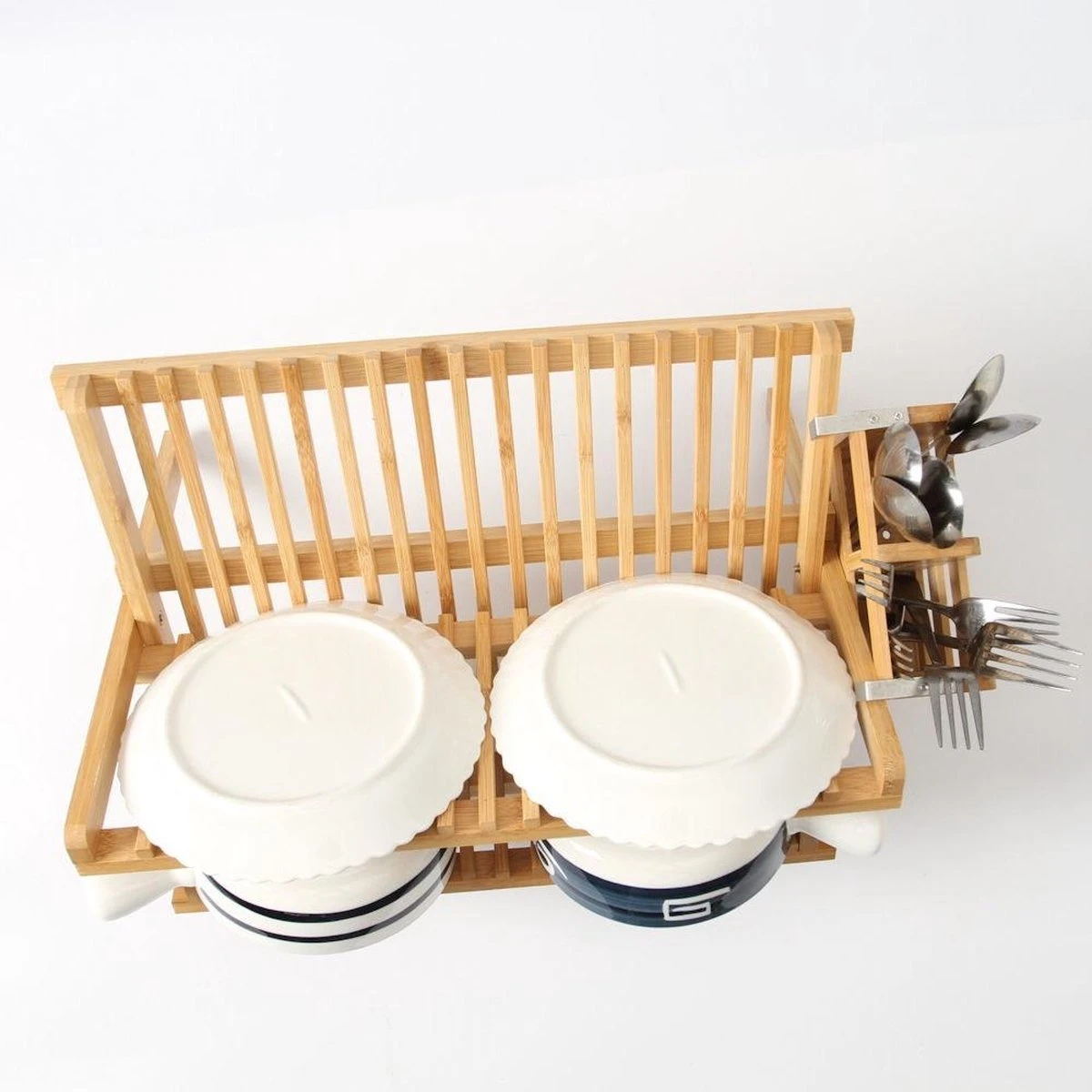 Merkloos Decopatent® Afdruiprek Voor Afwas - Bamboe - Hout - Inklapbaar Afdruiprek - Afwasrekje Inclusief Bestekhouder - Afwas Druiprek 2 Merkloos Decopatent® Afdruiprek Voor Afwas - Bamboe - Hout - Inklapbaar Afdruiprek - Afwasrekje Inclusief Bestekhouder - Afwas Druiprek - Afbeelding 2