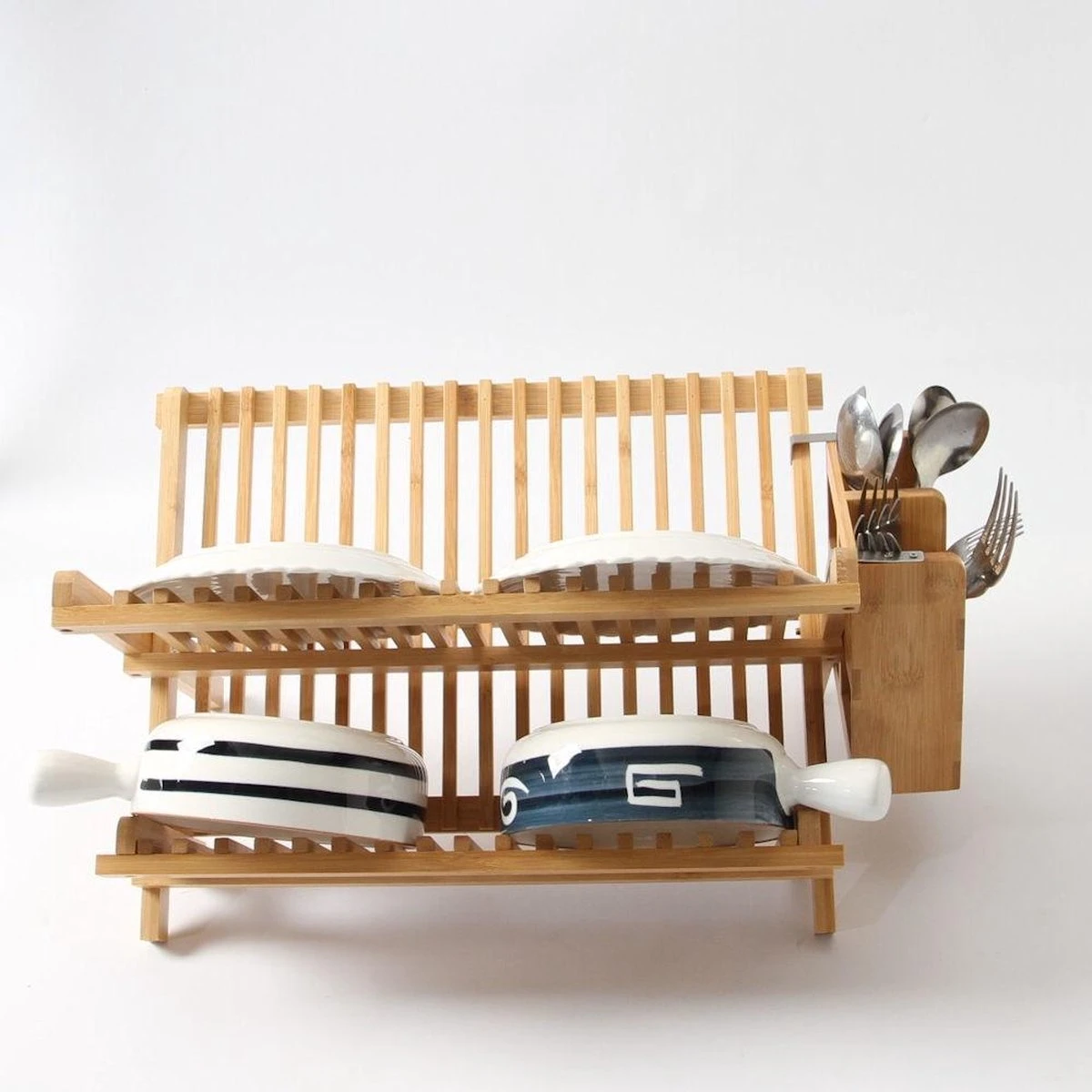 Merkloos Decopatent® Afdruiprek Voor Afwas - Bamboe - Hout - Inklapbaar Afdruiprek - Afwasrekje Inclusief Bestekhouder - Afwas Druiprek 6 Merkloos Decopatent® Afdruiprek Voor Afwas - Bamboe - Hout - Inklapbaar Afdruiprek - Afwasrekje Inclusief Bestekhouder - Afwas Druiprek - Afbeelding 6