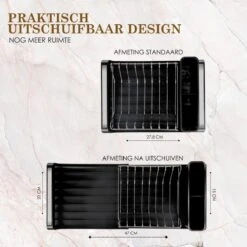 MIRI Afdruiprek – Afwasrek – Uitschuifbaar – Met Lekbak In Gootsteen – Afwas – Roestvrij Staal – Zwart 10 MIRI Afdruiprek – Afwasrek – Uitschuifbaar – Met Lekbak In Gootsteen – Afwas – Roestvrij Staal – Zwart -Winkel Voor Schoonmaakartikelen 1200x1200 1518