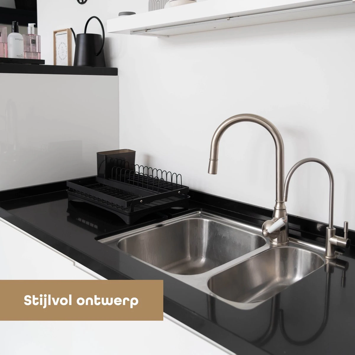 Baulk® - Afdruiprek - Afdruiprek Met Lekbak - Afwas - Droogrek Afwas - RVS - Bestekbak - Modern 8 Baulk® - Afdruiprek - Afdruiprek Met Lekbak - Afwas - Droogrek Afwas - RVS - Bestekbak - Modern - Afbeelding 8