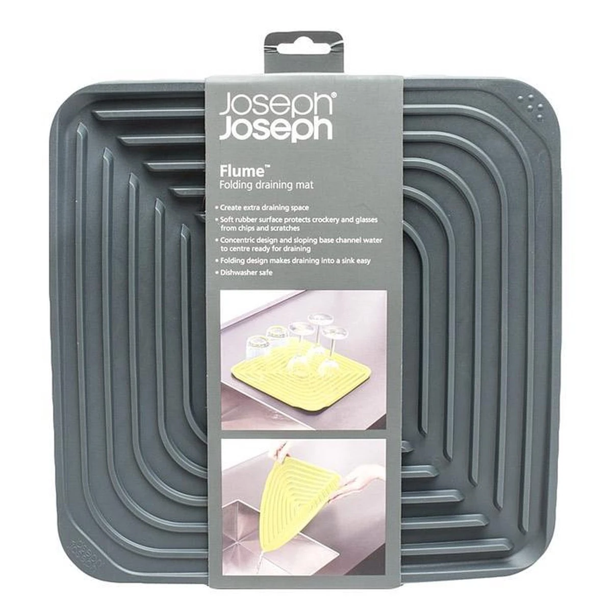 "Joseph Joseph Afdruipmat - Flume - Large - 31 X 43,5 Cm - Grijs" 5 "Joseph Joseph Afdruipmat - Flume - Large - 31 X 43,5 Cm - Grijs" - Afbeelding 5