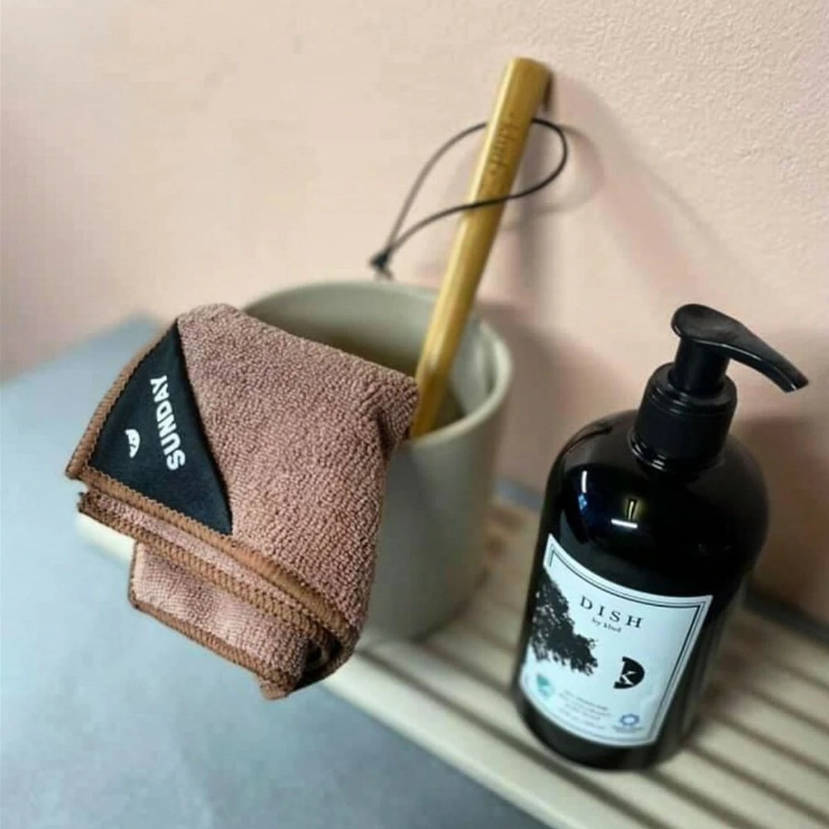 Klud Klud Vaatdoek Set - 7 Dagen - Mauve 2 Klud Klud Vaatdoek Set - 7 Dagen - Mauve - Afbeelding 2