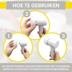 Lenga Elektrische Schoonmaakborstel - 5 In 1 Borstel - Oplaadbaar - Wasborstel - Schoonmaakmiddelen - Schrobborstels -Winkel Voor Schoonmaakartikelen 1200x1200 1594