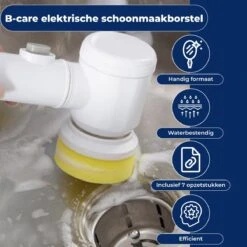B-care Magic Brush - Elektrische Multifunctionele Schoonmaakborstel - 7 Opzetstukken - Wasborstel - Poetsmachine - Schrobborstel - Handborstel - Werkborstel - Schrobber - Boorborstel - Reinigingsborstel -Winkel Voor Schoonmaakartikelen 1200x1200 1615