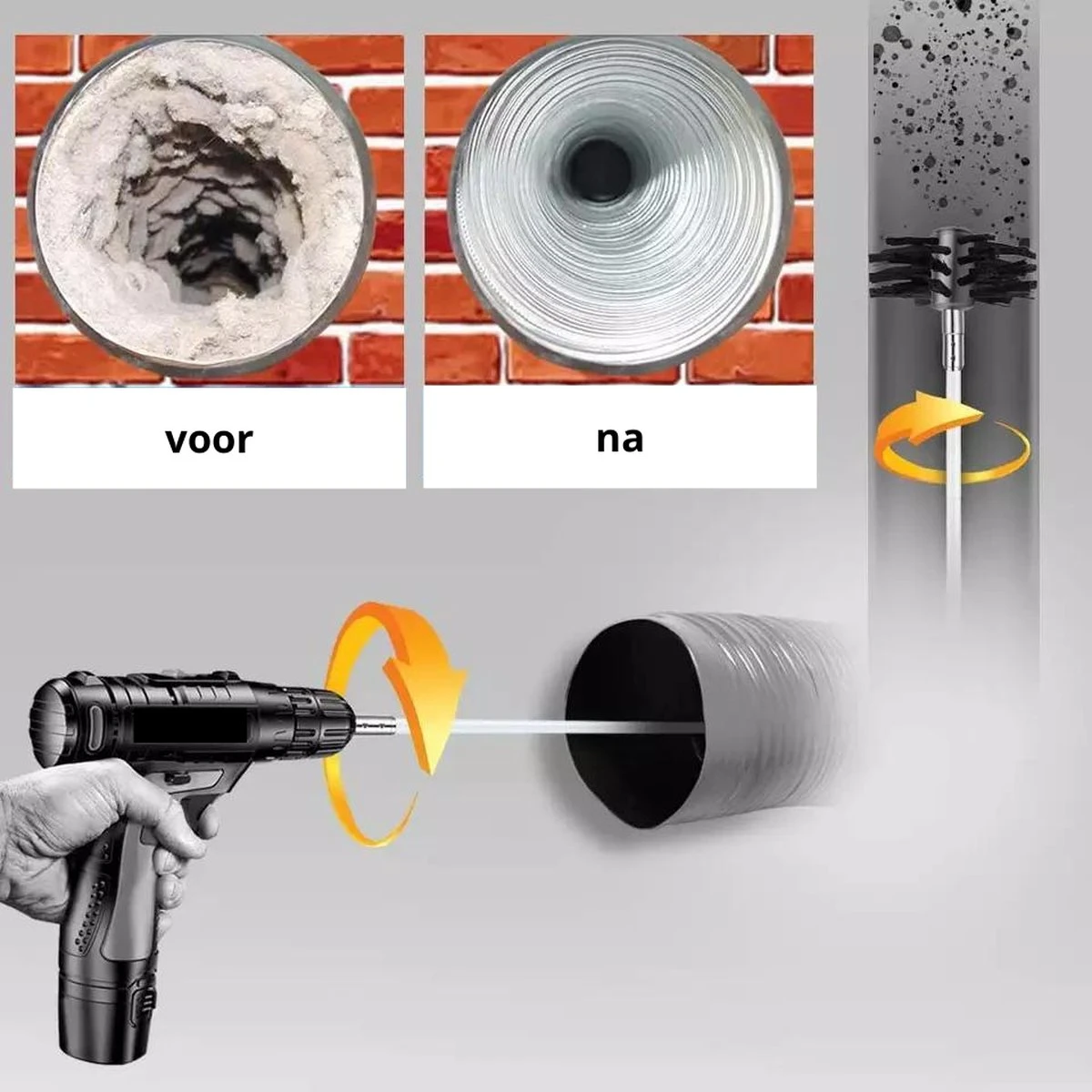 NIRAX Professionele Schoorsteenveegset Verstelbaar Tot 9 Meter – Schoorsteenveger - Veegkit – Schoorsteen Borstel - Schoorsteenreiniger - Borstel Set - Kachel - Onderhoud 2 NIRAX Professionele Schoorsteenveegset Verstelbaar Tot 9 Meter – Schoorsteenveger - Veegkit – Schoorsteen Borstel - Schoorsteenreiniger - Borstel Set - Kachel - Onderhoud - Afbeelding 2