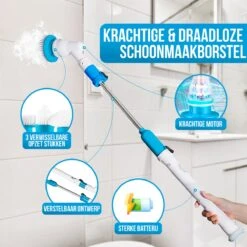 Strex Elektrische Schoonmaakborstel - Draadloze Schrobborstel - Schrobber - 3 Opzetstukken - Telescoopsteel - Poetsmachine Met Krachtige Accu 11 Strex Elektrische Schoonmaakborstel - Draadloze Schrobborstel - Schrobber - 3 Opzetstukken - Telescoopsteel - Poetsmachine Met Krachtige Accu -Winkel Voor Schoonmaakartikelen 1200x1200 1672