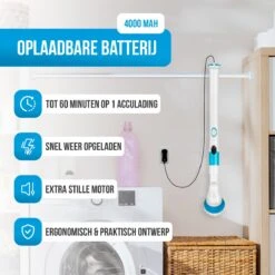 Strex Elektrische Schoonmaakborstel - Draadloze Schrobborstel - Schrobber - 3 Opzetstukken - Telescoopsteel - Poetsmachine Met Krachtige Accu 12 Strex Elektrische Schoonmaakborstel - Draadloze Schrobborstel - Schrobber - 3 Opzetstukken - Telescoopsteel - Poetsmachine Met Krachtige Accu -Winkel Voor Schoonmaakartikelen 1200x1200 1673