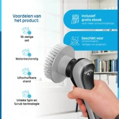 Qualitics Elektrische Schoonmaakborstel - Roterende Polijstmachine - Schrobborstel - Poetsmachine - Vloerreiniger Met 10 Opzetstukken 17 Qualitics Elektrische Schoonmaakborstel - Roterende Polijstmachine - Schrobborstel - Poetsmachine - Vloerreiniger Met 10 Opzetstukken -Winkel Voor Schoonmaakartikelen 1200x1200 1697