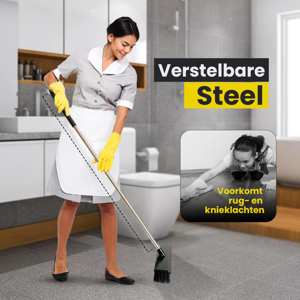 Schrobbezem Zwart Luiwagen Met Steel 120cm - Tuinbezem Straatbezem - Schoonmaak Schrobber Kunststof Harde Bezem - Schrobborstel En Schuurborstel 3 Schrobbezem Zwart Luiwagen Met Steel 120cm - Tuinbezem Straatbezem - Schoonmaak Schrobber Kunststof Harde Bezem - Schrobborstel En Schuurborstel - Afbeelding 3