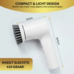 MostEssential Premium Elektrische Schoonmaakborstel 2023 Model – Elektrische Schrobber - Schrobborstel - Poetsmachine – Voor Badkamer Of Keuken - Inclusief 4 Borstelkoppen -Winkel Voor Schoonmaakartikelen 1200x1200 1748