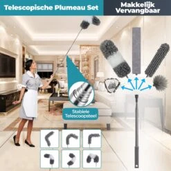 NovaBeau Plumeau Met Telescoopsteel – Microvezel Ragebol Uitschuifbaar - 9-delig Duster Set Met Voegenborstel – RVS Stoffer – Grijs Chenille Borstel – Wasbaar En Draaibaar 11 NovaBeau Plumeau Met Telescoopsteel – Microvezel Ragebol Uitschuifbaar - 9-delig Duster Set Met Voegenborstel – RVS Stoffer – Grijs Chenille Borstel – Wasbaar En Draaibaar -Winkel Voor Schoonmaakartikelen 1200x1200 1762
