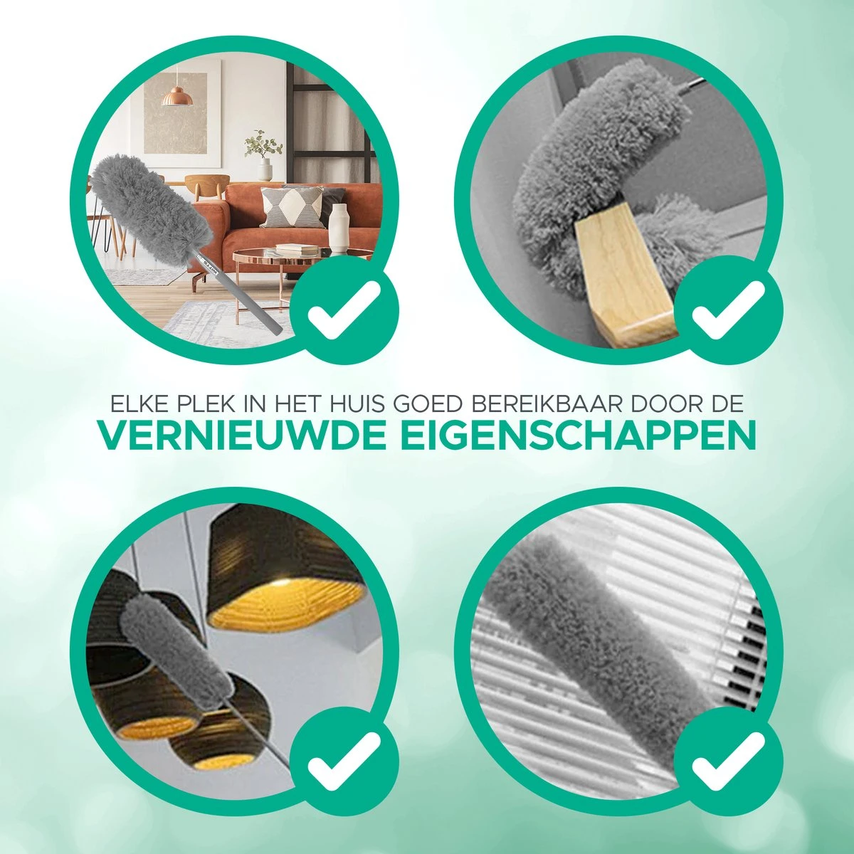 WITTS Telescopische Plumeau - Ragebol – Uitschuifbaar - Grijs 5 WITTS Telescopische Plumeau - Ragebol – Uitschuifbaar - Grijs - Afbeelding 5