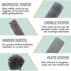 Livv Goods Telescopische Plumeau Set Met Telescoopsteel - 5 In 1 - Tot 250 Cm Uitschuifbaar - Duster - Stoffer -Winkel Voor Schoonmaakartikelen 1200x1200 1804