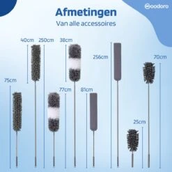 Woodoro Ragebol Uitschuifbaar Complete 9-Delige Set - Verstelbare Telescoopsteel - Plumeau - RVS - Zwart & Grijs -Winkel Voor Schoonmaakartikelen 1200x1200 1822