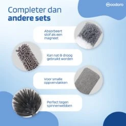 Woodoro Ragebol Uitschuifbaar Complete 9-Delige Set - Verstelbare Telescoopsteel - Plumeau - RVS - Zwart & Grijs -Winkel Voor Schoonmaakartikelen 1200x1200 1823