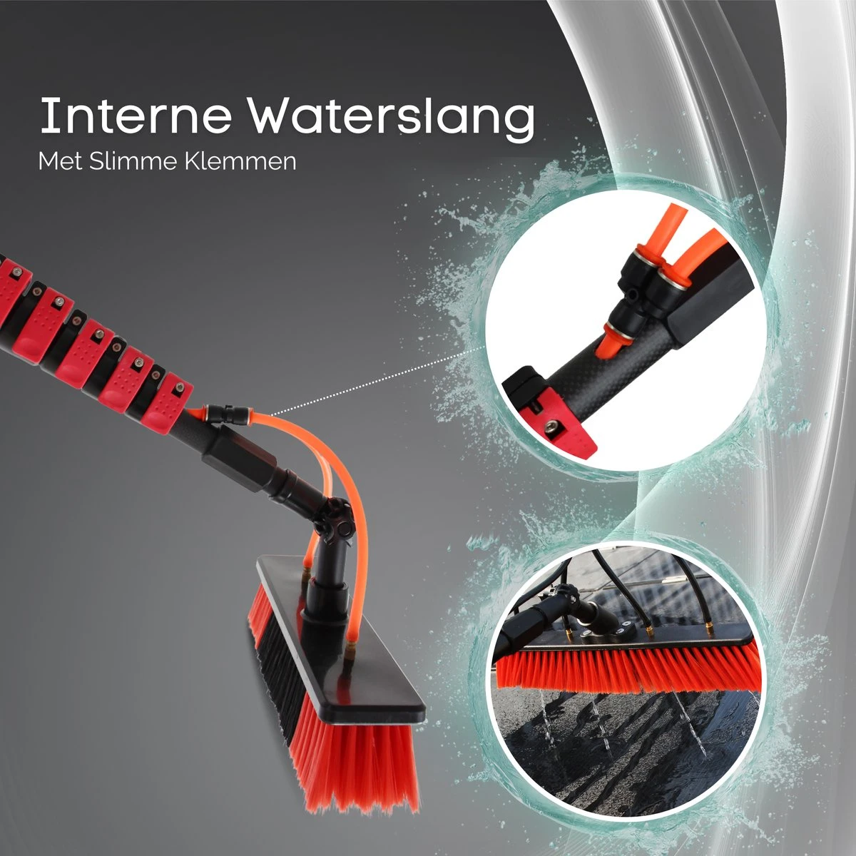 Merkloos Telescoopsteel Ramenwassen 4,6M - Met Borstel & Waterdoorvoer - Voor Ramen - Watertoevoer - Borstel 6 Merkloos Telescoopsteel Ramenwassen 4,6M - Met Borstel & Waterdoorvoer - Voor Ramen - Watertoevoer - Borstel - Afbeelding 6