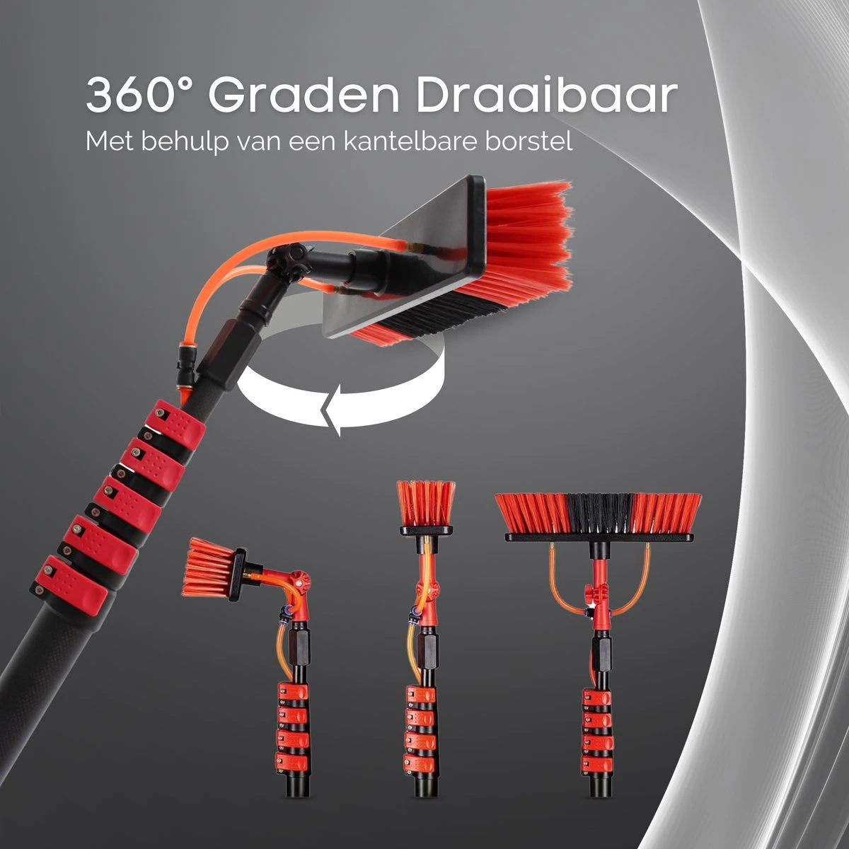 Merkloos Telescoopsteel Ramenwassen 4,6M - Met Borstel & Waterdoorvoer - Voor Ramen - Watertoevoer - Borstel 8 Merkloos Telescoopsteel Ramenwassen 4,6M - Met Borstel & Waterdoorvoer - Voor Ramen - Watertoevoer - Borstel - Afbeelding 8