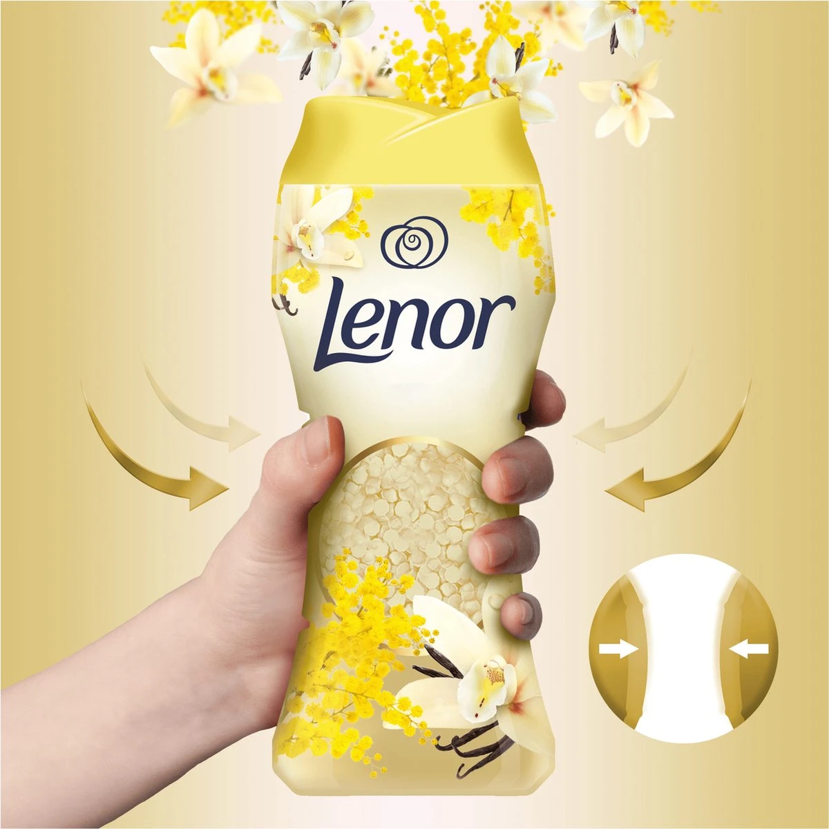 Lenor Vanille En Mimosabloesem Parels - In-Wash Geurbooster - Voordeelverpakking 6 X 15 Wasbeurten 5 Lenor Vanille En Mimosabloesem Parels - In-Wash Geurbooster - Voordeelverpakking 6 X 15 Wasbeurten - Afbeelding 5