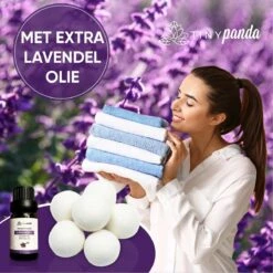 Merkloos Droger Ballen XL 6 Stuks Inclusief Lavendelolie – Zero Waste Dryer Balls - Duurzaam – Wasverzachter – Herbruikbare Drogerballen – Droogt De Was Sneller – Tiny Panda -Winkel Voor Schoonmaakartikelen 1200x1200 536