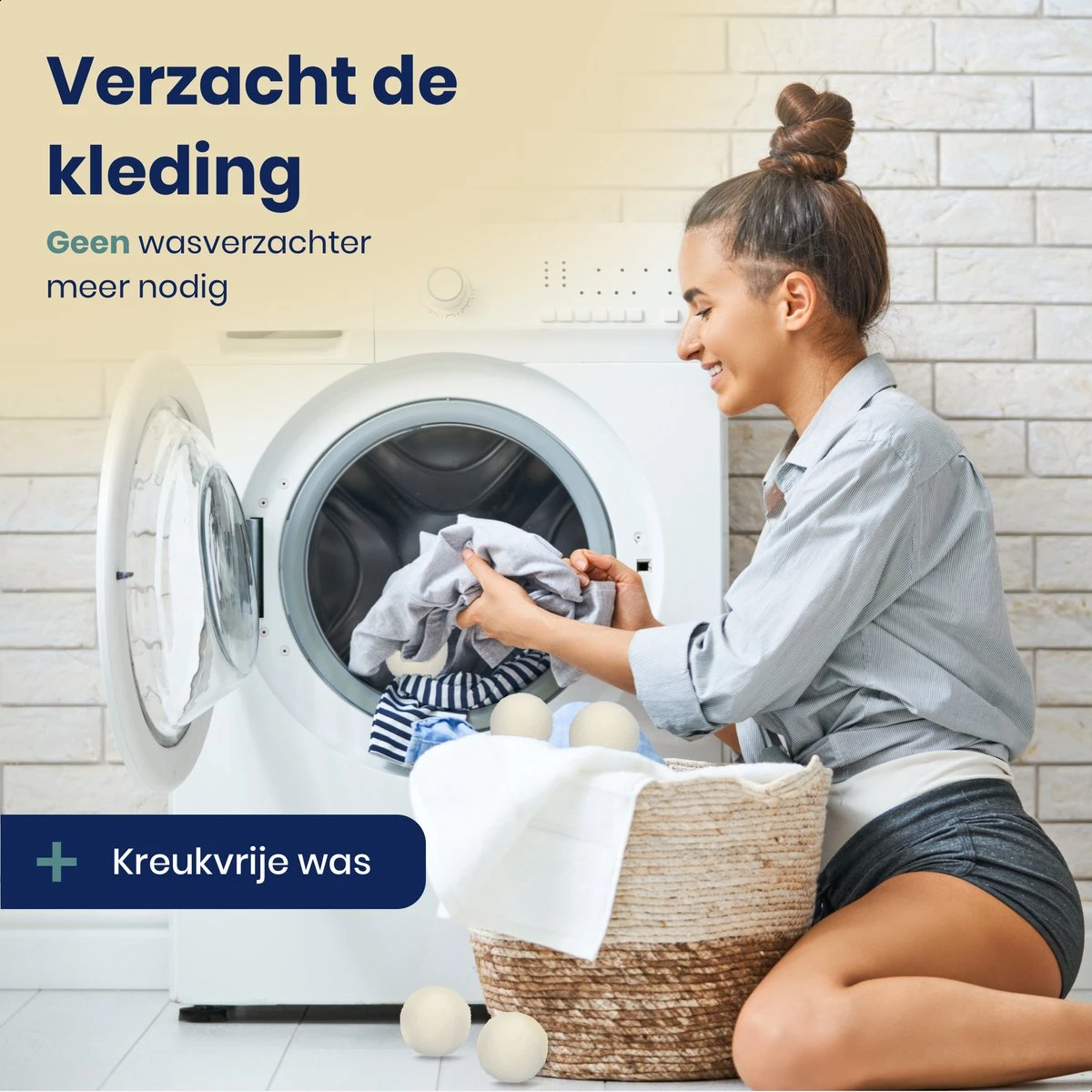Wooly Drogerballen - 6 Wasdroger Ballen - Duurzaam - Wol - Herbruikbare Wasballen - Wasbol - Wasverzachter 6 Wooly Drogerballen - 6 Wasdroger Ballen - Duurzaam - Wol - Herbruikbare Wasballen - Wasbol - Wasverzachter - Afbeelding 6