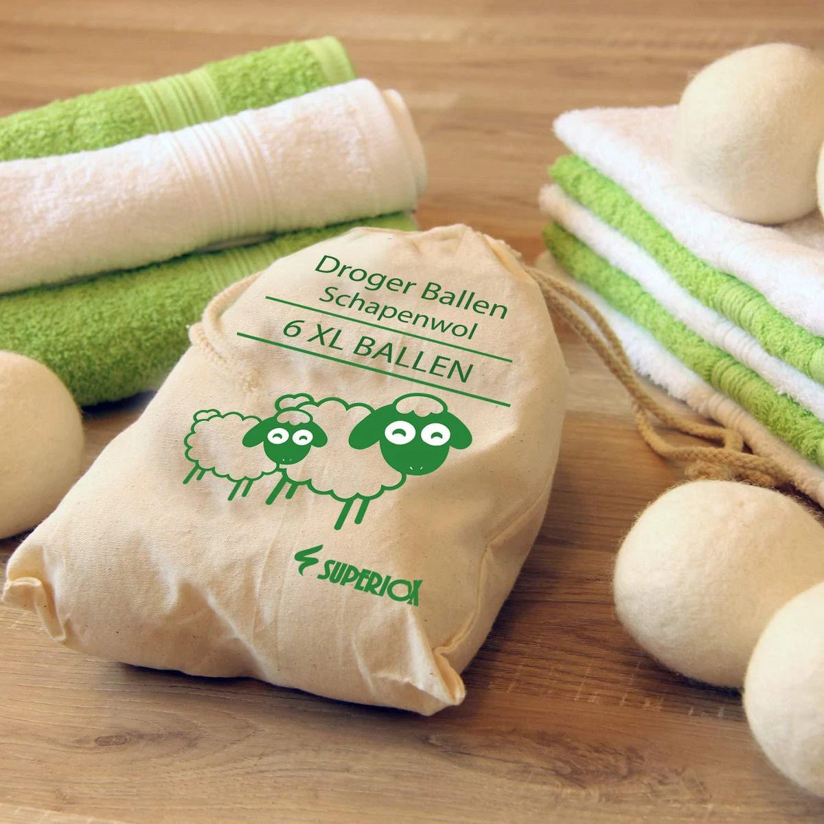 Droger Ballen Wol - Wasdroger Herbruikbare Wollen Droger Ballen - Droogballen Voor Snellere Droogtijd- Set 6 Stuks - Swilix 5 Droger Ballen Wol - Wasdroger Herbruikbare Wollen Droger Ballen - Droogballen Voor Snellere Droogtijd- Set 6 Stuks - Swilix - Afbeelding 5