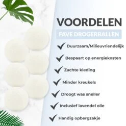 FAVE Drogerballen XL - 6 Stuks - Inclusief 2x Lavendelolie & Opbergzakje - Wasbol - Wasballen - Doseerbol - Droogballen - Duurzaam 14 FAVE Drogerballen XL - 6 Stuks - Inclusief 2x Lavendelolie & Opbergzakje - Wasbol - Wasballen - Doseerbol - Droogballen - Duurzaam -Winkel Voor Schoonmaakartikelen 1200x1200 78