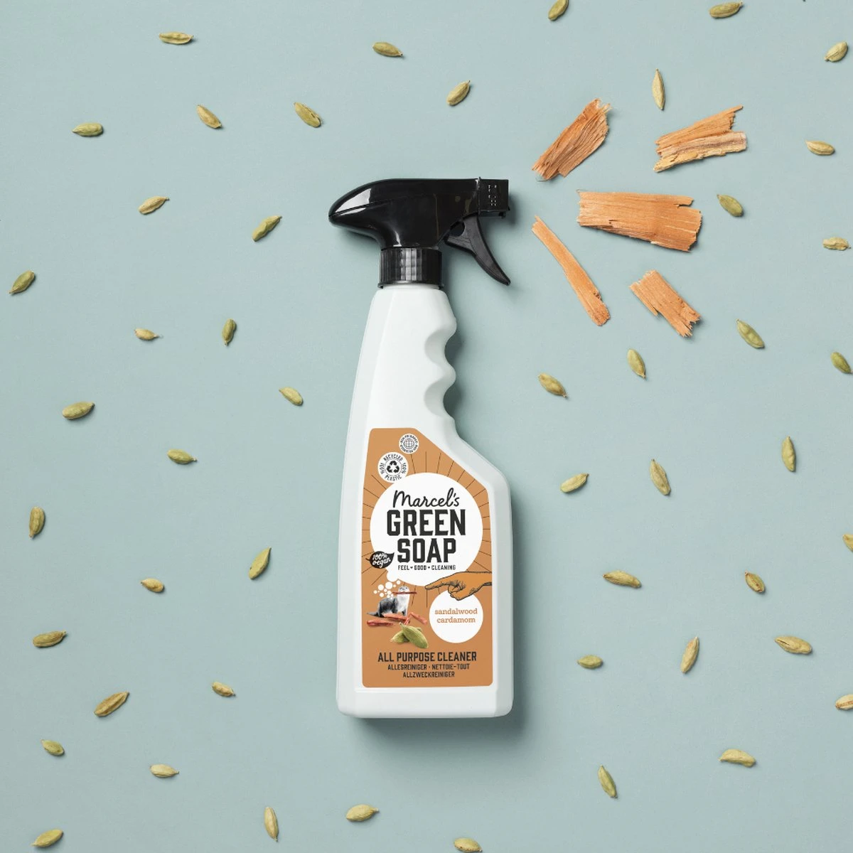 Marcel's Green Soap Allesreiniger Spray - Sandelhout & Kardemom - 500ML 5 Marcel's Green Soap Allesreiniger Spray - Sandelhout & Kardemom - 500ML - Afbeelding 5