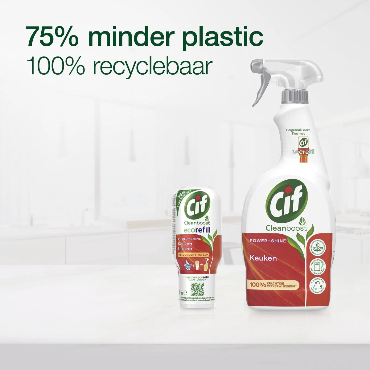 Cif CleanBoost Power & Shine Keuken Ecorefill Capsules - 10 X 70 Ml - Voordeelverpakking 6 Cif CleanBoost Power & Shine Keuken Ecorefill Capsules - 10 X 70 Ml - Voordeelverpakking - Afbeelding 6