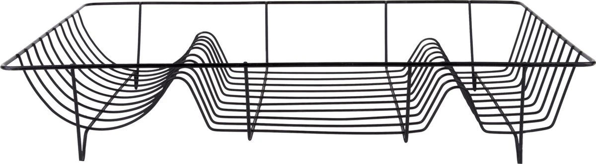 Present Time Afdruiprek - Linea Zwart Met Mat Zwarte Tray - 49x32x9,5cm 2 Present Time Afdruiprek - Linea Zwart Met Mat Zwarte Tray - 49x32x9,5cm - Afbeelding 2