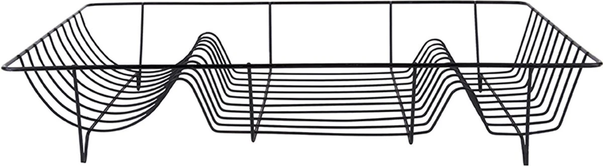Present Time Afdruiprek - Linea Zwart Met Mat Zwarte Tray - 49x32x9,5cm 3 Present Time Afdruiprek - Linea Zwart Met Mat Zwarte Tray - 49x32x9,5cm - Afbeelding 3