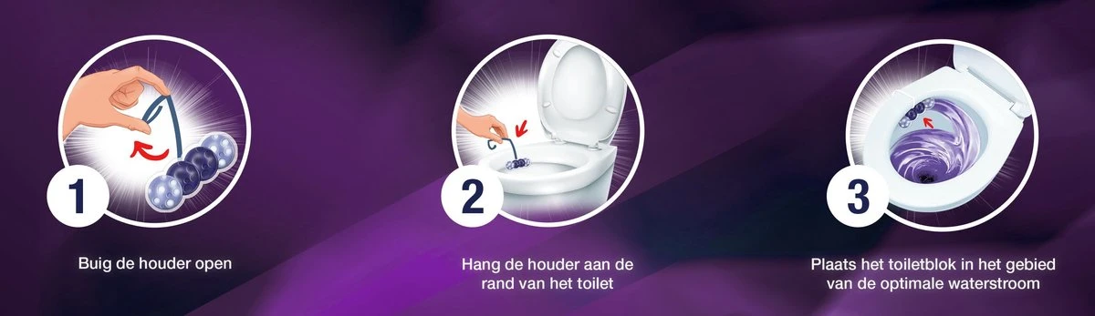 Witte Reus Paars Actief Toiletblok - Lavendel - WC Blokjes Voordeelverpakking - 10 Stuks 3 Witte Reus Paars Actief Toiletblok - Lavendel - WC Blokjes Voordeelverpakking - 10 Stuks - Afbeelding 3