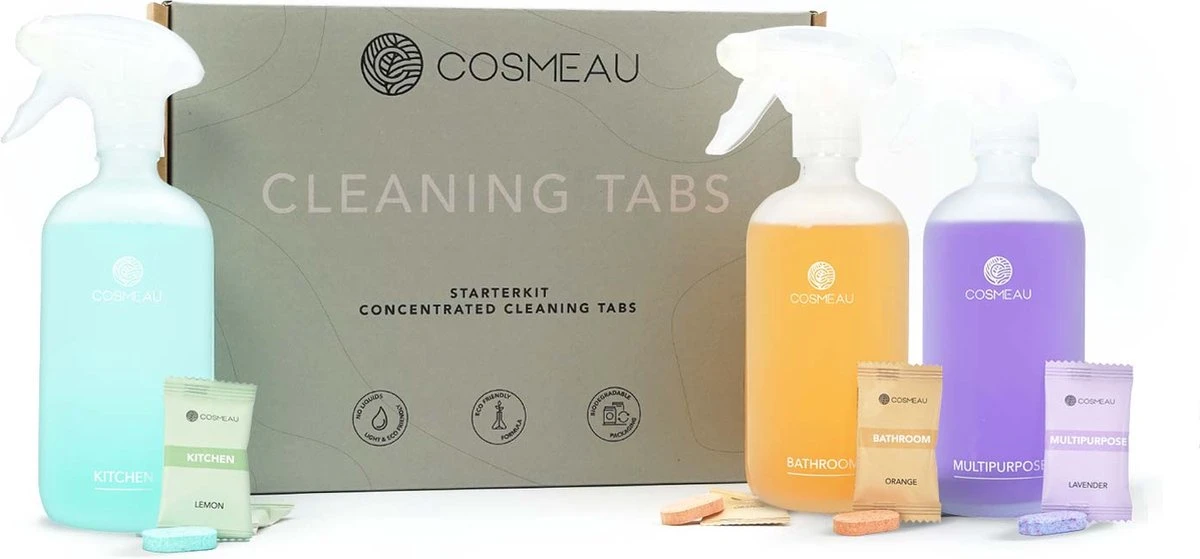 Cosmeau Schoonmaakmiddel Tabletten Cleaning Tabs Schoonmaak Tabs - Keukenreiniger - Badkamerreiniger Sanitair- Glasreiniger 7 Cosmeau Schoonmaakmiddel Tabletten Cleaning Tabs Schoonmaak Tabs - Keukenreiniger - Badkamerreiniger Sanitair- Glasreiniger - Afbeelding 7