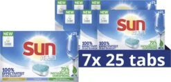 SUNĀ® Sun All-in-1 Normaal Vaatwastabletten - 7 X 25 Tabletten - Voordeelverpakking