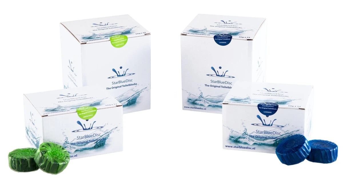 Starbluedisc Toiletblok Jaarverpakking A 24 Stuks Blauw 7 Starbluedisc Toiletblok Jaarverpakking A 24 Stuks Blauw - Afbeelding 7