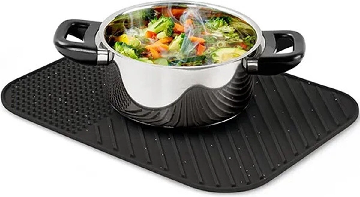 Merkloos Afdruipmat Met GRATIS Afwasborstel - Droogmat - Afdruipmat Siliconen - BPA Vrij - Afdruipmat Voor Afwas - Zwart 4 Merkloos Afdruipmat Met GRATIS Afwasborstel - Droogmat - Afdruipmat Siliconen - BPA Vrij - Afdruipmat Voor Afwas - Zwart - Afbeelding 4