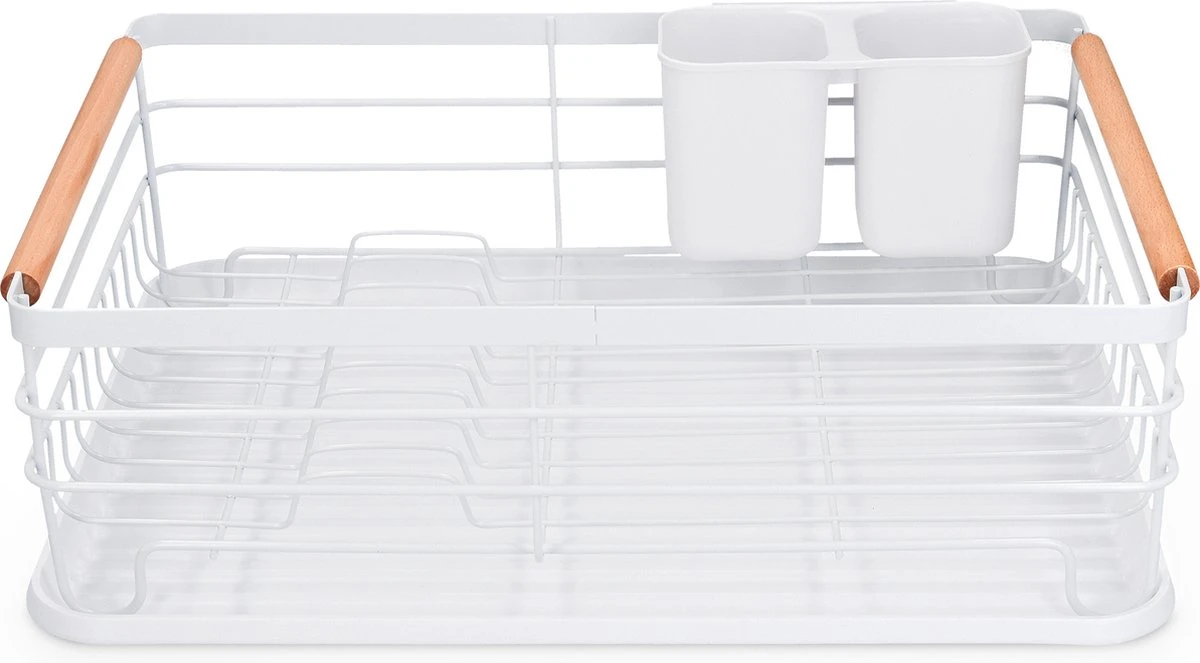 Navaris Afdruiprek Met Uitneembare Bestekhouder - Afwasrek Met Losse Lekbak - Vaatwasrek Met Plateau - Voor Bestek, Borden, Schalen En Pannen 8 Navaris Afdruiprek Met Uitneembare Bestekhouder - Afwasrek Met Losse Lekbak - Vaatwasrek Met Plateau - Voor Bestek, Borden, Schalen En Pannen - Afbeelding 8