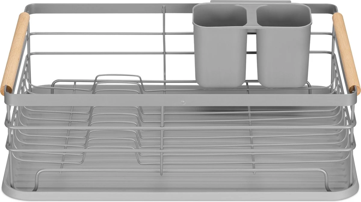 Navaris Afdruiprek Met Uitneembare Bestekhouder - Afwasrek Met Losse Lekbak - Vaatwasrek Met Plateau - Voor Bestek, Borden, Schalen En Pannen 4 Navaris Afdruiprek Met Uitneembare Bestekhouder - Afwasrek Met Losse Lekbak - Vaatwasrek Met Plateau - Voor Bestek, Borden, Schalen En Pannen - Afbeelding 4