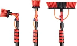 Umuzi Cleaning Telescopische Waterborstel - Uitschuifbare Schrobborstel Voor Ramen, Gevel En Huis - 1,3 Tot 4,6 Meter - Reiniger Met 4 Uitschuifbare Delen - Zeepdispenser Met Doseerknop -Winkel Voor Schoonmaakartikelen 1200x728 3