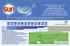 SUN® Sun All-in-1 Normaal Vaatwastabletten - 7 X 25 Tabletten - Voordeelverpakking 15 SUN® Sun All-in-1 Normaal Vaatwastabletten - 7 X 25 Tabletten - Voordeelverpakking -Winkel Voor Schoonmaakartikelen 1200x786 1