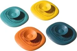 Luxe Doucheputje Afvoer Plug Zeef Stopper Stop - Universele Haarfilter Haarvanger Gootsteenstop Afvoerstop Onderdeel Afvoerputje Stopper Putje Rooster Voor Wastafel Gootsteen Spoelbak Bad Douchebak Keuken Wasbak Badkuip Aanrecht - Siliconen - Geel -Winkel Voor Schoonmaakartikelen 1200x792 3