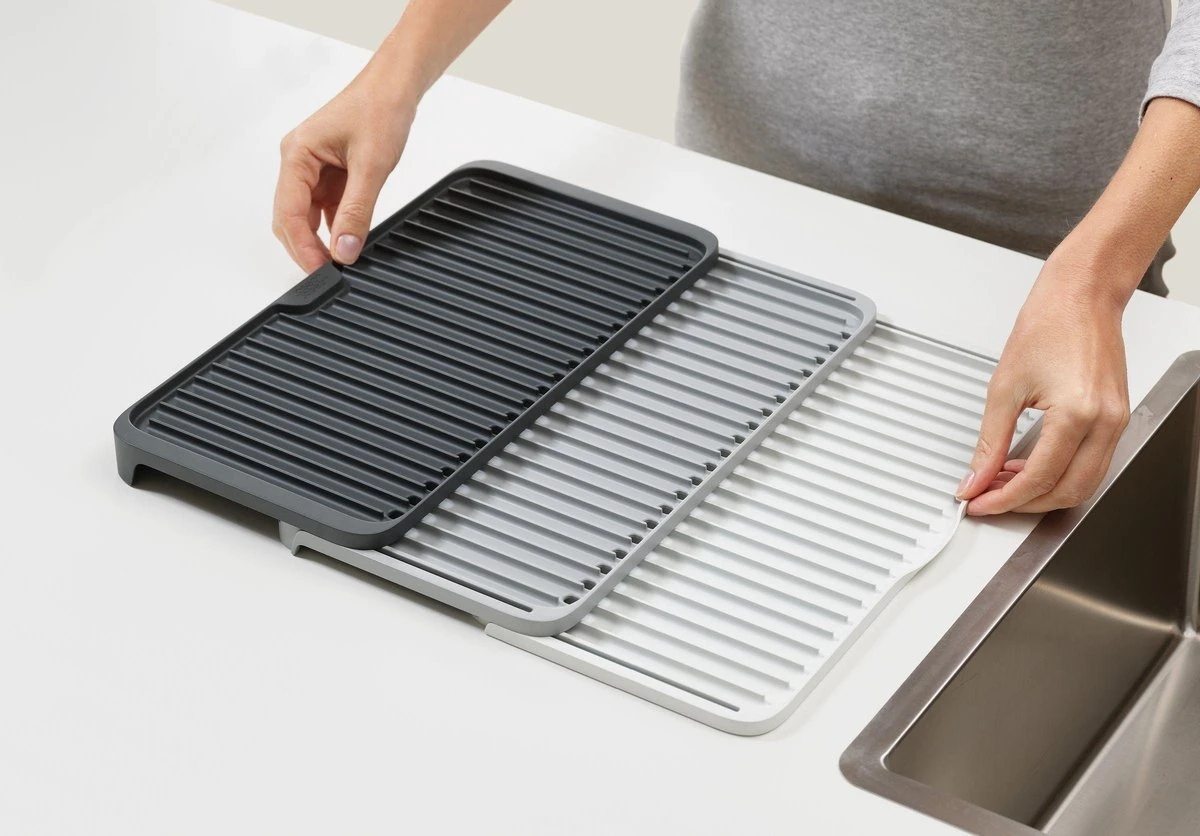 Joseph Joseph - Tier - Afdruipmat - Uitschuifbaar - Grijs 9 Joseph Joseph - Tier - Afdruipmat - Uitschuifbaar - Grijs - Afbeelding 9