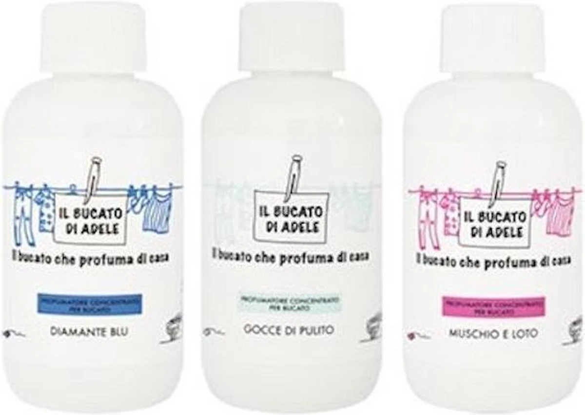 WasparfumBlauwe Diamant, Schone Druppels, Musk & Lotus Set 3 Geuren 150ml 1 WasparfumBlauwe Diamant, Schone Druppels, Musk & Lotus Set 3 Geuren 150ml