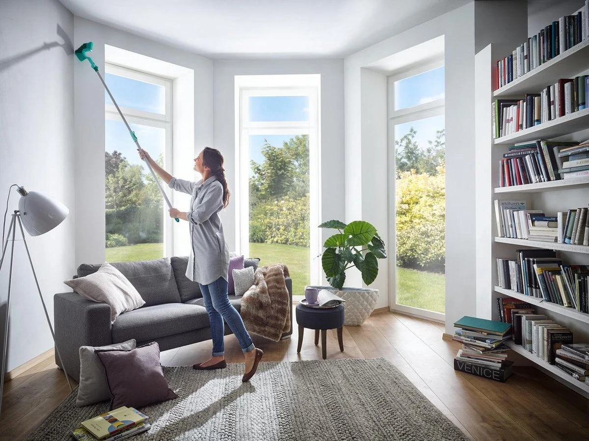 Leifheit Telescoopsteel Aluminium 145-400 Cm Click System 2 Leifheit Telescoopsteel Aluminium 145-400 Cm Click System - Afbeelding 2