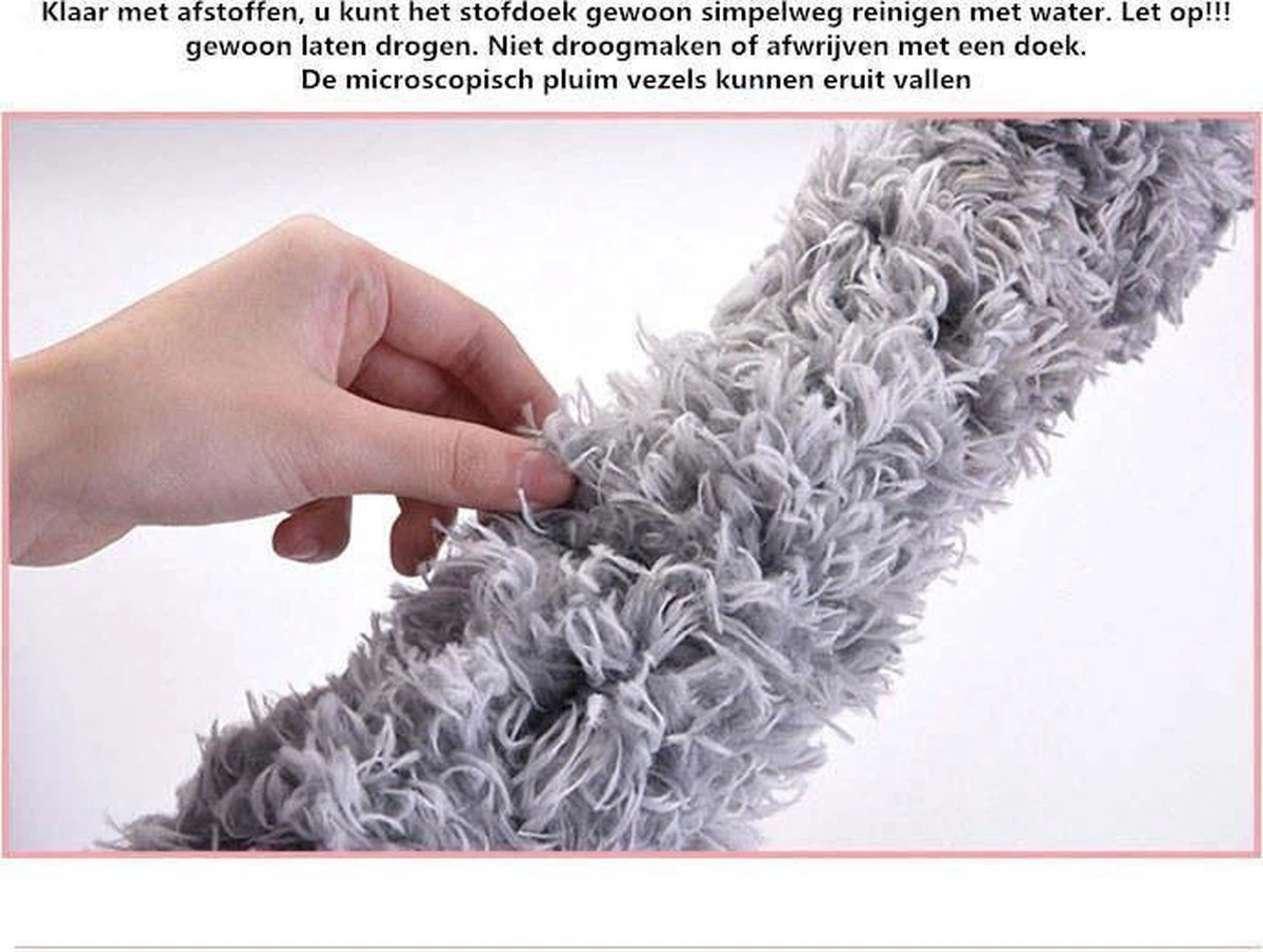 Plumeau/met Telescoopsteel/uitschuifbaar/microvezel Buigbare Borstelkop/9 X 126cm Max-lengte179cm 8 Plumeau/met Telescoopsteel/uitschuifbaar/microvezel Buigbare Borstelkop/9 X 126cm Max-lengte179cm - Afbeelding 8