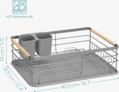 Navaris Afdruiprek Met Uitneembare Bestekhouder - Afwasrek Met Losse Lekbak - Vaatwasrek Met Plateau - Voor Bestek, Borden, Schalen En Pannen 11 Navaris Afdruiprek Met Uitneembare Bestekhouder - Afwasrek Met Losse Lekbak - Vaatwasrek Met Plateau - Voor Bestek, Borden, Schalen En Pannen -Winkel Voor Schoonmaakartikelen 1200x930