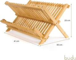 Budu Afdruiprek - Afdruiprekje Van Bamboe Hout - Afdruiprek Voor Afwas - Vaatwasrek - Keukenrek - Inklapbaar - Opvouwbaar - 9 Budu Afdruiprek - Afdruiprekje Van Bamboe Hout - Afdruiprek Voor Afwas - Vaatwasrek - Keukenrek - Inklapbaar - Opvouwbaar - -Winkel Voor Schoonmaakartikelen 1200x963 3