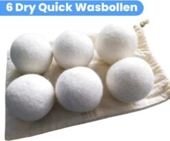 DRYQUICK Drogerballen- Wasbollen- Duurzaam Schapenwol - Herbruikbaar- 6 XL Wasballen Wit -Winkel Voor Schoonmaakartikelen 1200x997 1