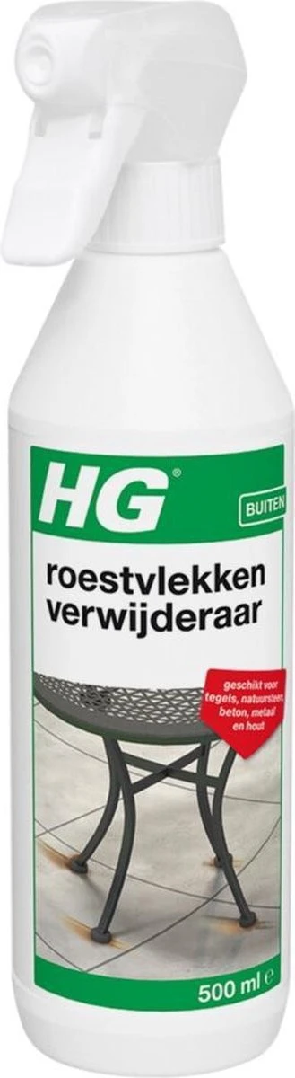 HG Roestvlekken Verwijderaar - 500ml - Veilig In Gebruik - Voor Alle Natuursteensoorten, Alle Houtsoorten, Keramische Tegels, Dakpannen - 1 HG Roestvlekken Verwijderaar - 500ml - Veilig In Gebruik - Voor Alle Natuursteensoorten, Alle Houtsoorten, Keramische Tegels, Dakpannen -