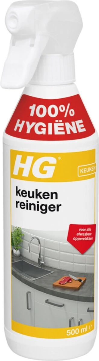 HG Keuken Reiniger - 500ml - Effectief En Hygiënisch - Voor Alle Afwasbare Oppervlakken 1 HG Keuken Reiniger - 500ml - Effectief En Hygiënisch - Voor Alle Afwasbare Oppervlakken